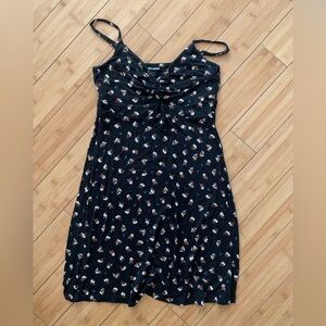 Black Floral Spaghetti Strap Dress billabong